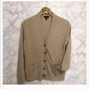 J. Crew Merino Wool tan cardigan
